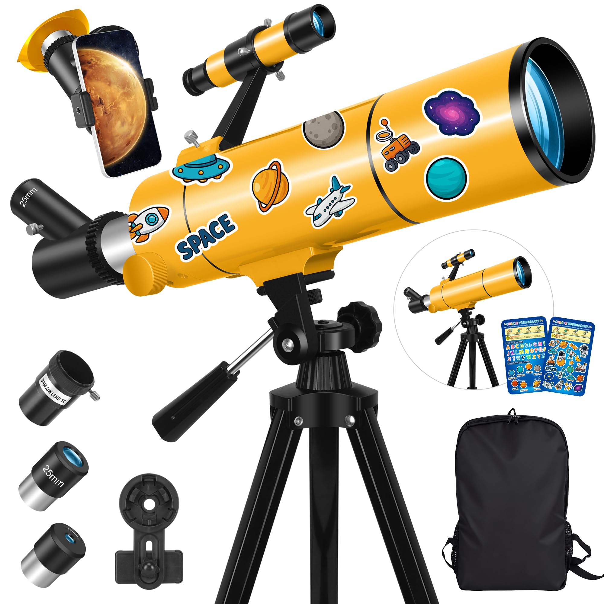 Amazon.com: MEEZAA Telescope for Adults & Kids, 80mm Aperture